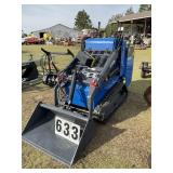Kylin KY100 stand on mini skid steer, 25HP Kubota