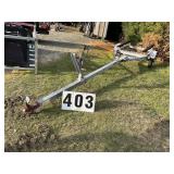 Karavan flat bottom boat trailer.