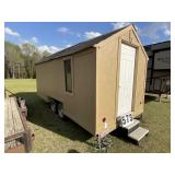 8ft x 16ft Home made hunting cabin trailer. Bill o