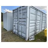 40ft Shipping Container with 4 pair doors down sid