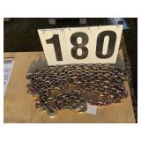 3/8in x 20ft Double hook chain G-80