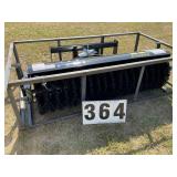 New unused 2026 Mower King Skid steer angle broom
