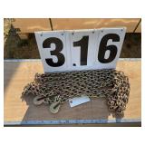 5/16x20ft Double hook chain G80