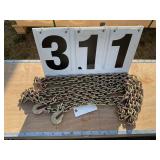 5/16x20ft Double hook chain G80