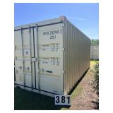20ft One trip shipping container, one pair of end