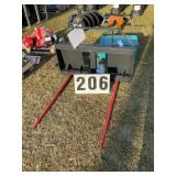 Unused Landhonor skid steer bale spear, 30.8in hei