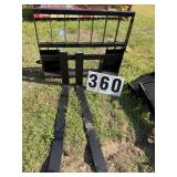 New unused 2026 Mower King Skid Steer Forks Model