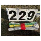 Group of 3 heavy duty lifting straps 2m