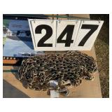 3/8in x 20 ft double hook chain G-80