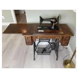 SINGER PEDAL SEWING MACHINE, CONVERTED TO ELECTRIC