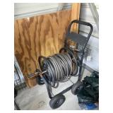 METAL HOSE REEL CART WITH HOSE