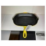 LECREUSET OVAL GRIDDLE, YELLOW