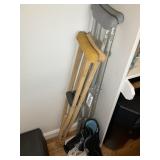 PAIR OF CRUTCHES AND BRACES