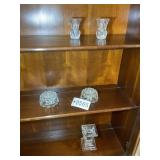 CONTENTS OF CHINA CABINET, CANDLE HOLDERS, CENTER