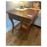 HEKMAN EUROPEAN LEGACY SQUARE END TABLE, ONE DRAWE