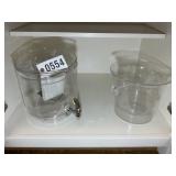 PLASTIC ICE BUCKET AND BEVERAGE DISPENSER