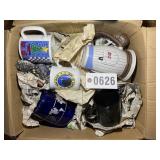 BOX OF ASSORTED MUGS AND BEER STEINS