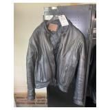 WALTER DYER LEATHER MOTORCYCLE JACKET, SIZE 44
