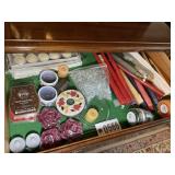 DRAWER WITH ASSORTED CANDLES