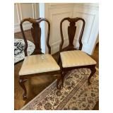 PAIR OF FINE DINING UPHOLSTERED SEAT CHAIRS, BY CR