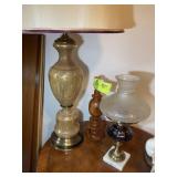 GROUP OF 3 TABLE LAMPS, 14 IN, 16 IN, AND 37 IN TA