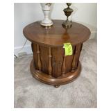 ROUND 2 DOOR SIDE TABLE, 26 IN DIAMETER X 21 IN TA