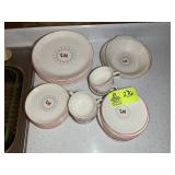 APPROX 41 PCS OF SALEM CHINA, CALICO PATTERN, MFG