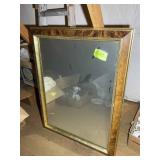 LARGE FRAMED MIRROR, 35 IN X 45 IN