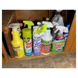 GROUP OF MISC CLEANING SUPPLIES UNDER SINK IN LAUN