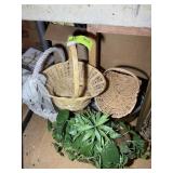 GROUP OF BASKETS, AND A FLORAL ARRANGEMENT