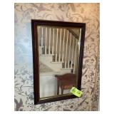 FRAMED WALL MIRROR, 16 IN X 25 IN