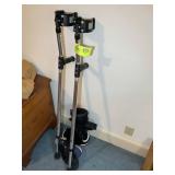 GROUP OF MEDICAL RELATED ITEMS, CRUTCHES, BOOTS