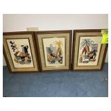 GROUP OF 3 PRINTS, TURNER WALL ACCESSORIES