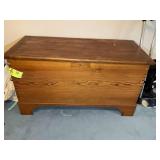 LARGE WOODEN CHEST, 44 IN X 20 IN X 24 IN