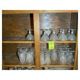 GROUP OF PRESSED GLASS DINNERWARE, APPEAR TO BE DU