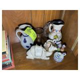 GROUP OF DECORATIVE ITEMS, SMALL PITCHERS, LENOX C
