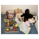GROUP OF KIDS TOYS AND DOLLS