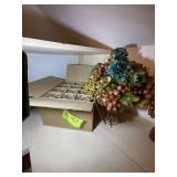 BOX OF 12 STEMMED CHAMPAIGN GLASSES AND GLASS BOWL