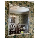 FRAMED BEVELED EDGE MIRROR, 33 IN X 43 IN