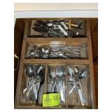DRAWER WITH ASSORTED FLATWARE