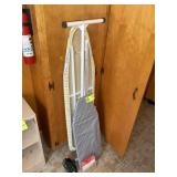 GROUP INCLUDING IRONING BOARD, IRON, CLOSE PINS