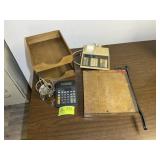 GROUP OF OFFICE TOOLS, ADDING MACHINE, CALCULATOR,