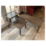 VINTAGE SIDE TABLE 20 IN X 28 IN X 24.5 IN AND CO