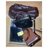 GROUP OF LADYS HANDBAGS, MAR SHEL, THEODOR, ETC
