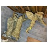 GROUP OF 3 LARGE ANGLE YARD DECORATIONS, APPROX UP