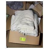 BOX WITH MISC BLANKETS, CROCHET