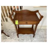 SINGLE DRAWER WOODEN WASH STAND, 28 IN X 15 IN X 3