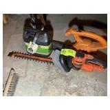 GROUP INCLUDING BLACK AND DECKER HEDGE TRIMMER AND