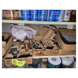 CONTENTS OF SECOND AND THIRD SHELF IN WORK ROOM, L