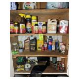 CONTENTS OF CABINET, MISC MOTOR OILS SOME FULL, LA
